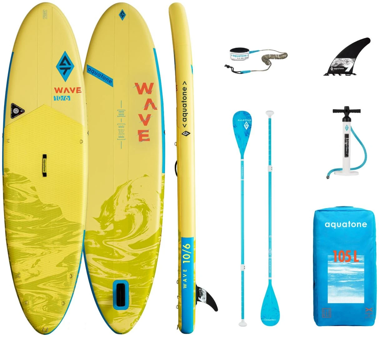 Aquatone Wave 10'6"All-Round SUP Yellow 1 Aquatone Wave 10'6"All-Round SUP Yellow