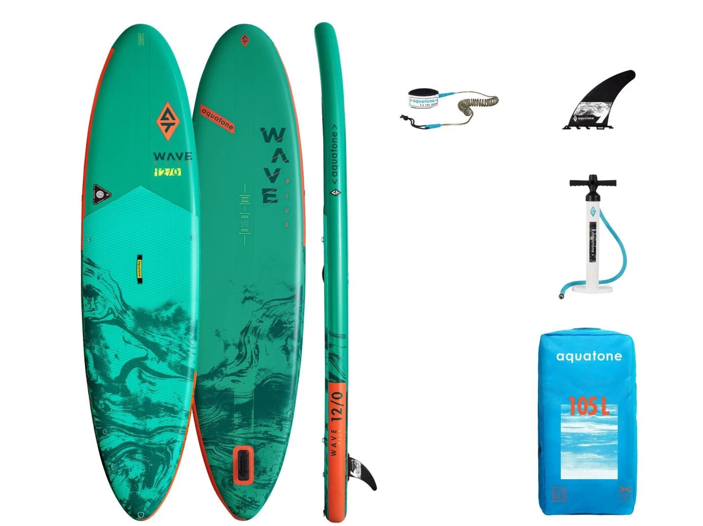 Aquatone Wave Plus 12'0" SUP Only Green 2 Aquatone Wave Plus 12'0" SUP Only Green – Image 2