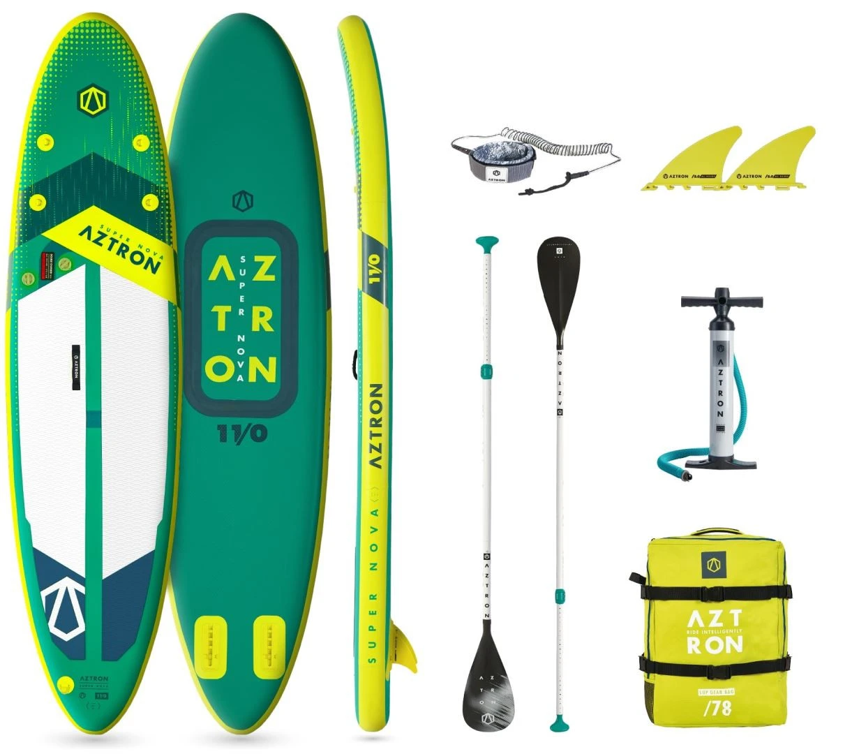 Aztron Super Nova Compact 11'0" Green-Yellow 1 Aztron Super Nova Compact 11'0" Green-Yellow