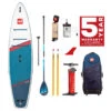 Red Paddle Co. Red Paddle Co 11'0 Sport MSL Inflatable SUP + Hybrid Tough Paddle White-Blue-Dark Blue