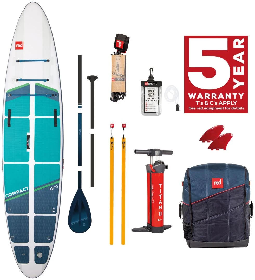 Red Paddle Co. Red Paddle Co 12'0 Compact MSL Inflatable SUP White-Teal-Dark Blue 1 Red Paddle Co. Red Paddle Co 12'0 Compact MSL Inflatable SUP White-Teal-Dark Blue