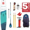 Red Paddle Co. Red Paddle Co 12'0 Voyager MSL Inflatable SUP + Hybrid Tough Paddle White-Teal-Dark Blue