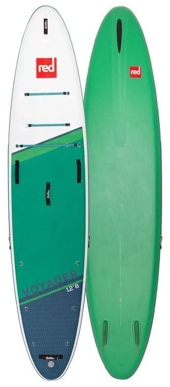 Red Paddle Co. Red Paddle Co 12’8 Voyager MSL Inflatable SUP White-Green-Dark Blue 1 Red Paddle Co. Red Paddle Co 12’8 Voyager MSL Inflatable SUP White-Green-Dark Blue