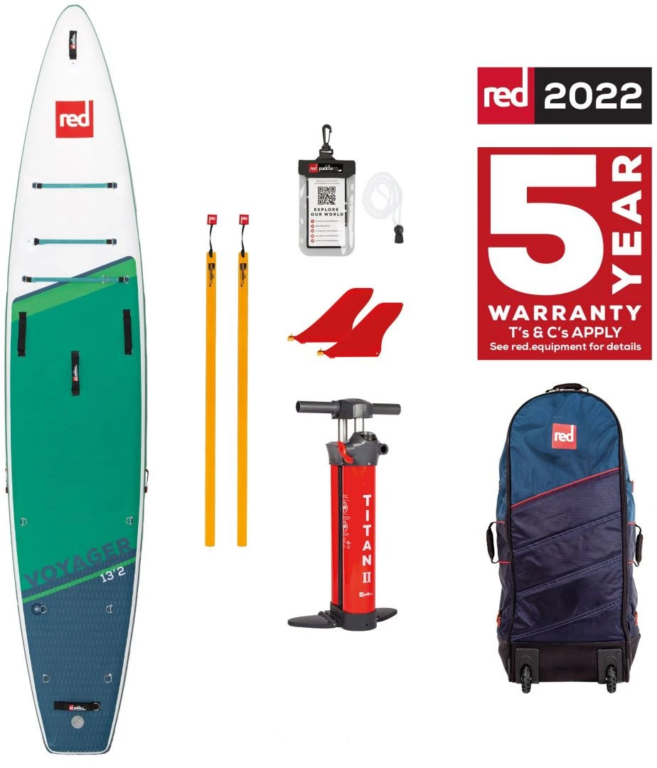 Red Paddle Co. Red Paddle Co 13'2 Voyager Plus MSL Inflatable SUP White-Green-Dark Blue 6 Red Paddle Co. Red Paddle Co 13'2 Voyager Plus MSL Inflatable SUP White-Green-Dark Blue – Image 6