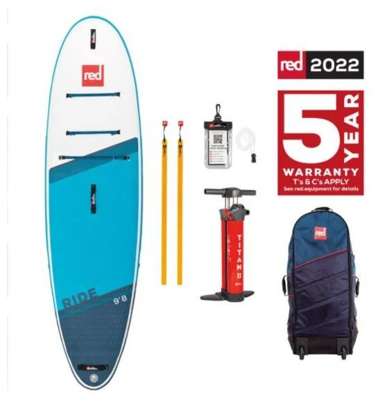 Red Paddle Co. Red Paddle Co 9'8 Ride MSL Inflatable SUP White-Blue-Dark Blue 6 Red Paddle Co. Red Paddle Co 9'8 Ride MSL Inflatable SUP White-Blue-Dark Blue – Image 6