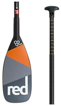 Red Paddle Co. Red Paddle Co Ultimate Leverlock 3 Piece Adjustable SUP Paddle Black-Orange